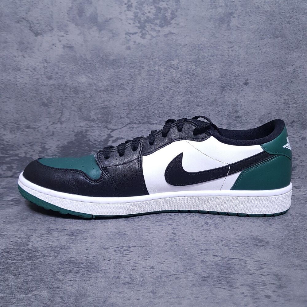 NIKE Air Jordan 1 Low Golf Shoes Mens 14‎ Noble Green White Black nby - Picture 2 of 5